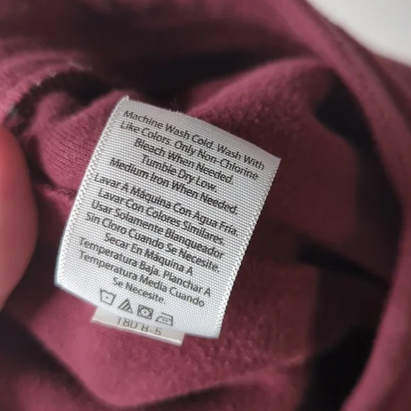 Athletic works cozy joggers sweats boys 10-12 maroon - Picture 7 of 8